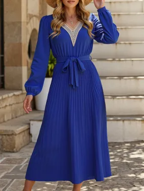 V-Neck Ruffle Pleated Bodycon Dress Minimal Touch Effortless weekend dress