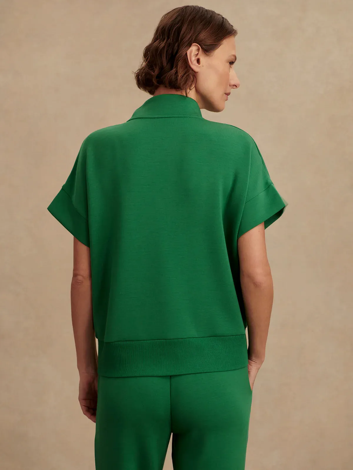ThermalRegulating Fabric HygienicCoating Varley Ritchie Short Sleeve Sweat in Verdant Green