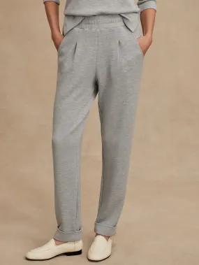 Varley The Rolled Cuff Pant 28.5" in Mid Blue Marl Tailored Silhouette Stretch Knit Material