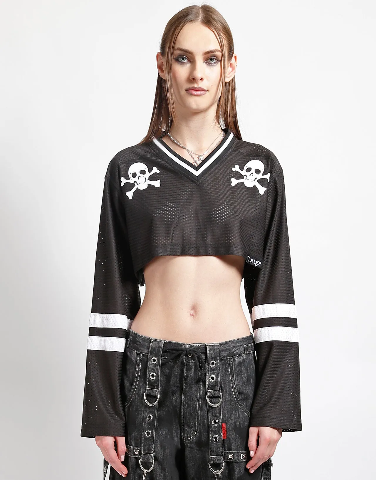 CROP SUPERSTAR JERSEY Elegant Cardigan Durable Reinforced Shoulders