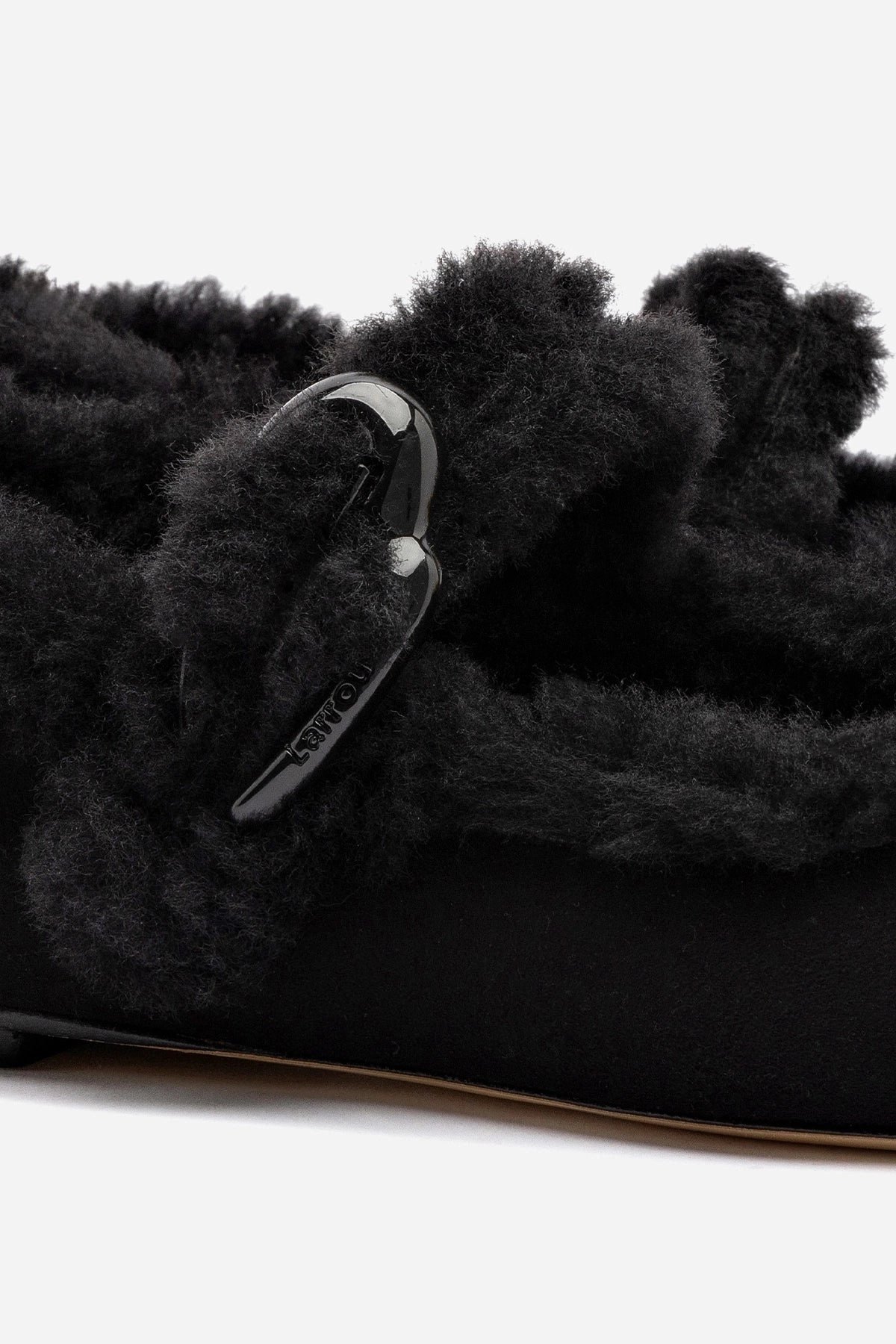 Quality Moisture wicking Verona Ballet Flat In Black Suede And Black Shearling