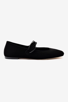 Functional Luggage Fit Verona Ballet Flat In Black Suede