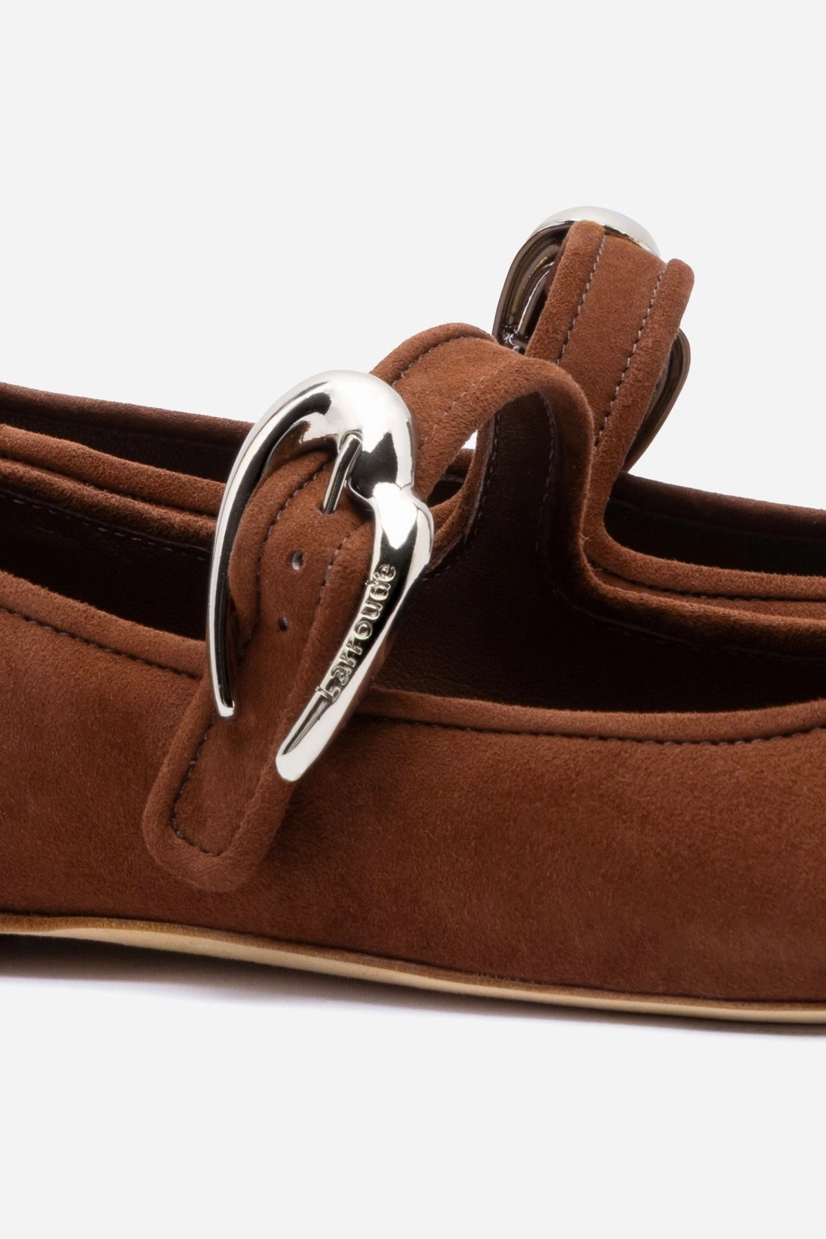 Verona Ballet Flat In Burnt Umber Suede Thermoregulating Insole