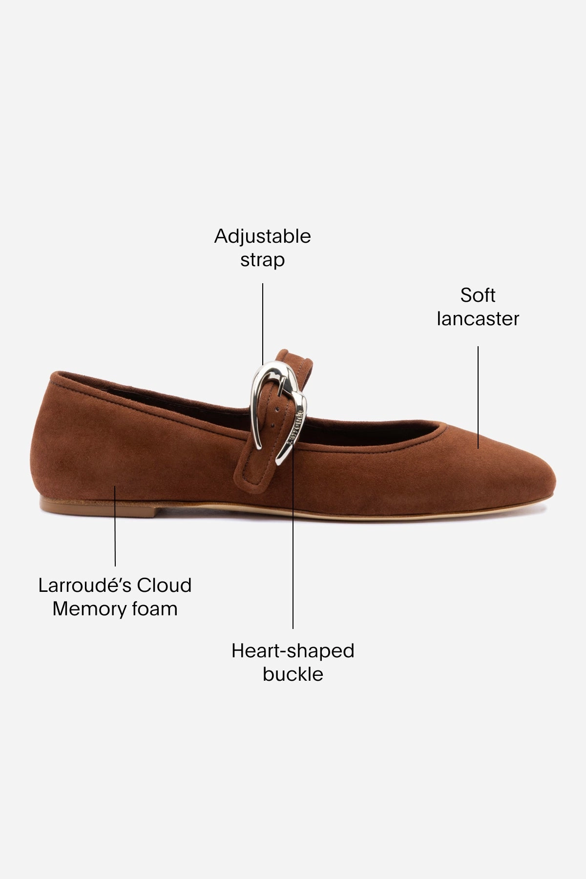 Verona Ballet Flat In Burnt Umber Suede Retro Mood