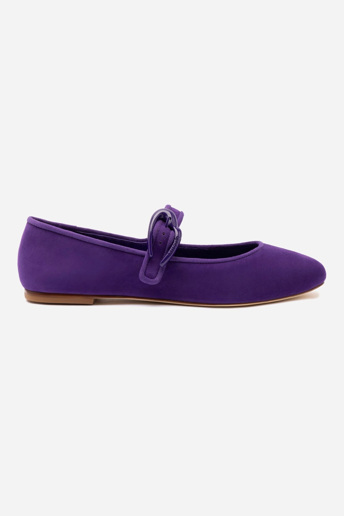 Verona Ballet Flat In Eggplant Suede Strong Grip Thermoregulating Insole