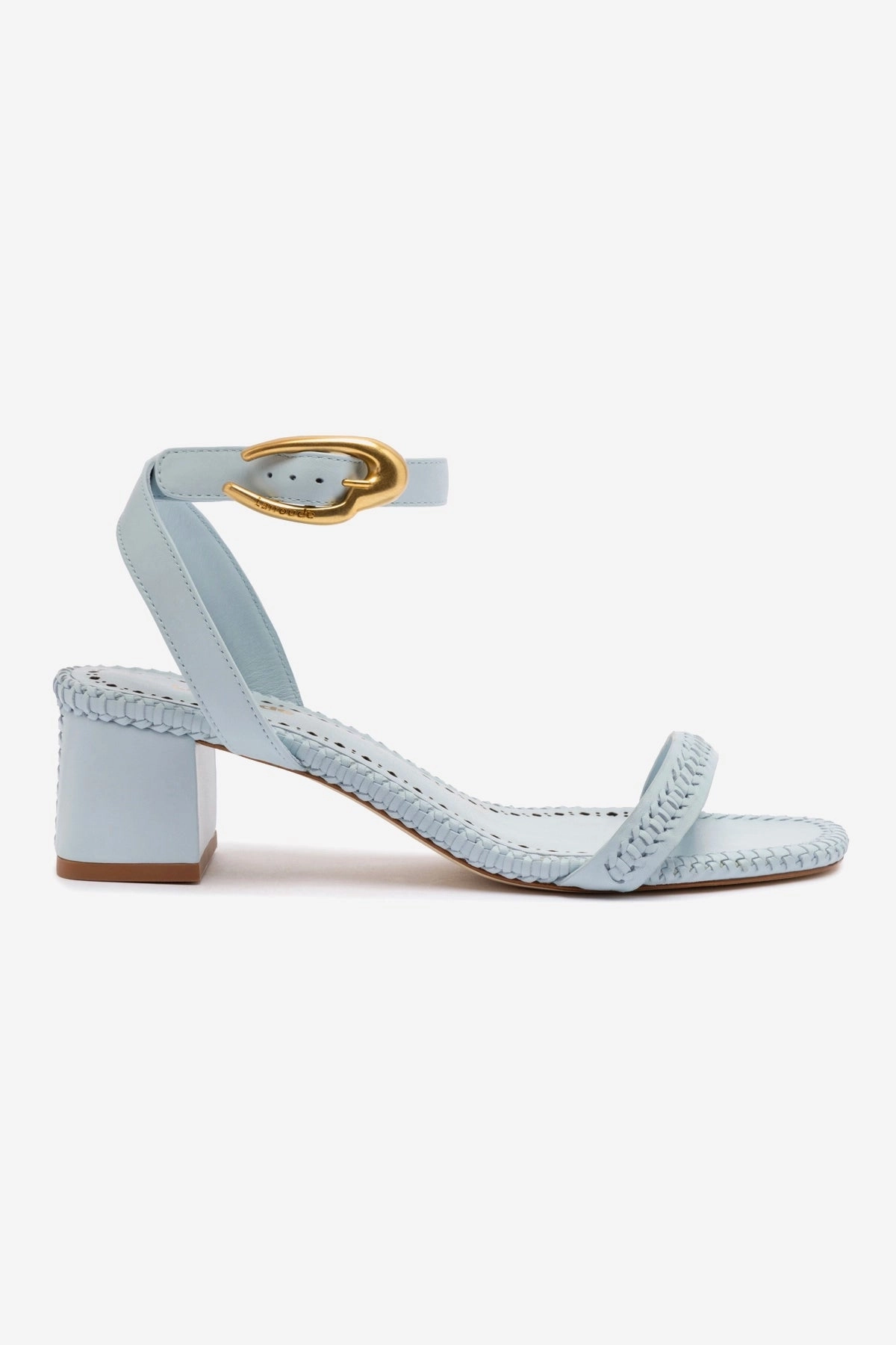 Verona Block Sandal In Maya Leather Comfort toe Low Profile Weekend Trip