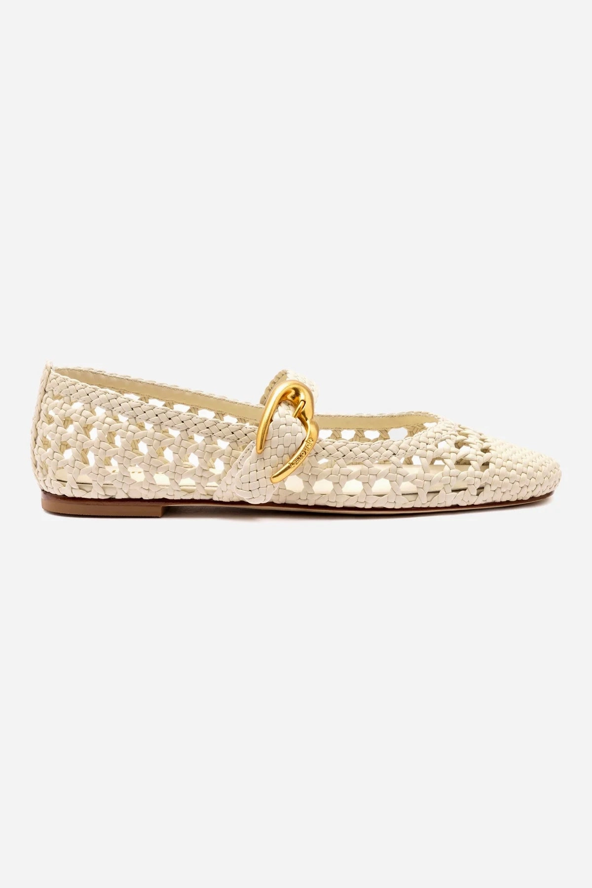 Verona Macrame Ballet Flat In Ivory Leather Power Grip Step Free