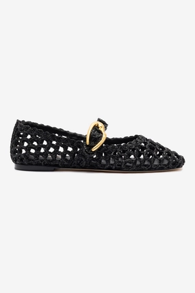 Versatile Everyday Wear Verona Macrame In Black Embroidered Raffia
