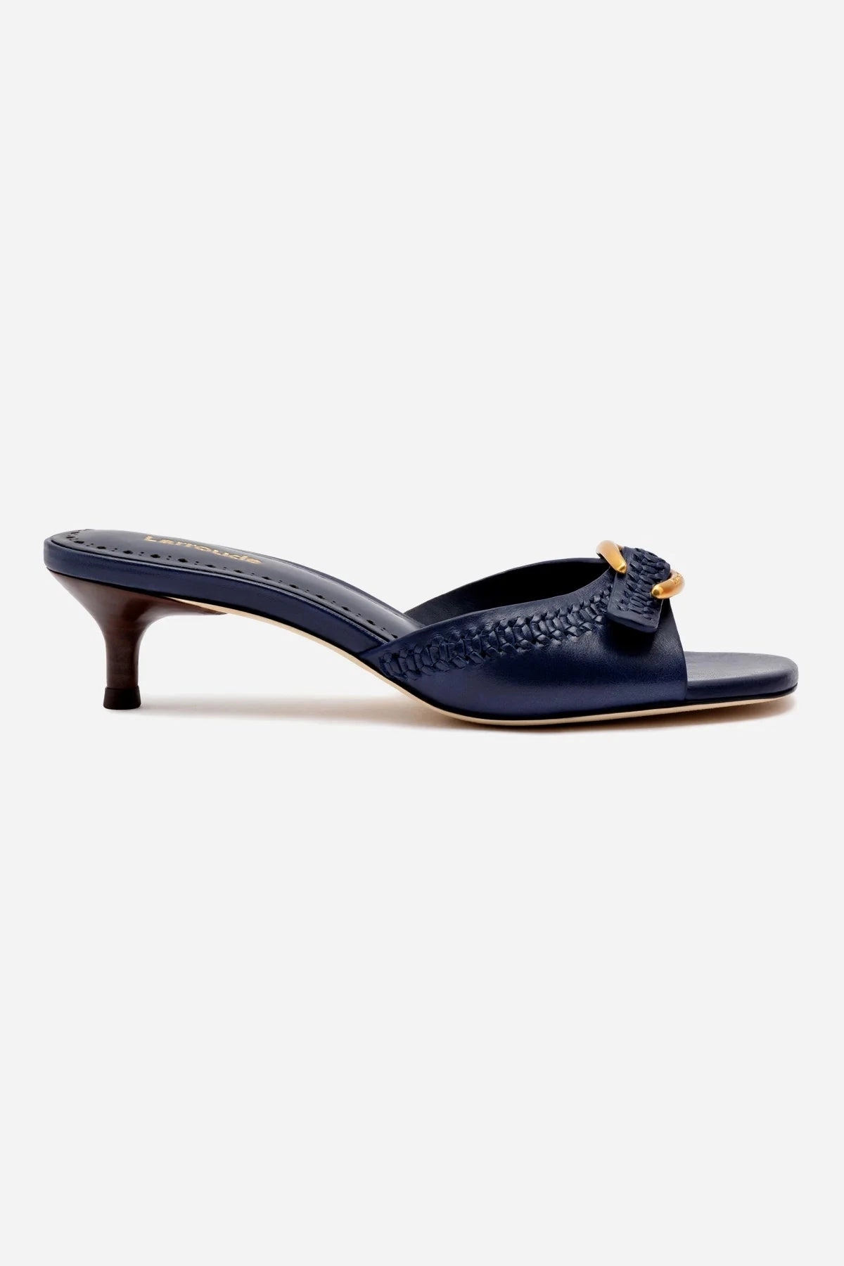 Verona Mule In Navy Leather On Trend Comfort Midsole
