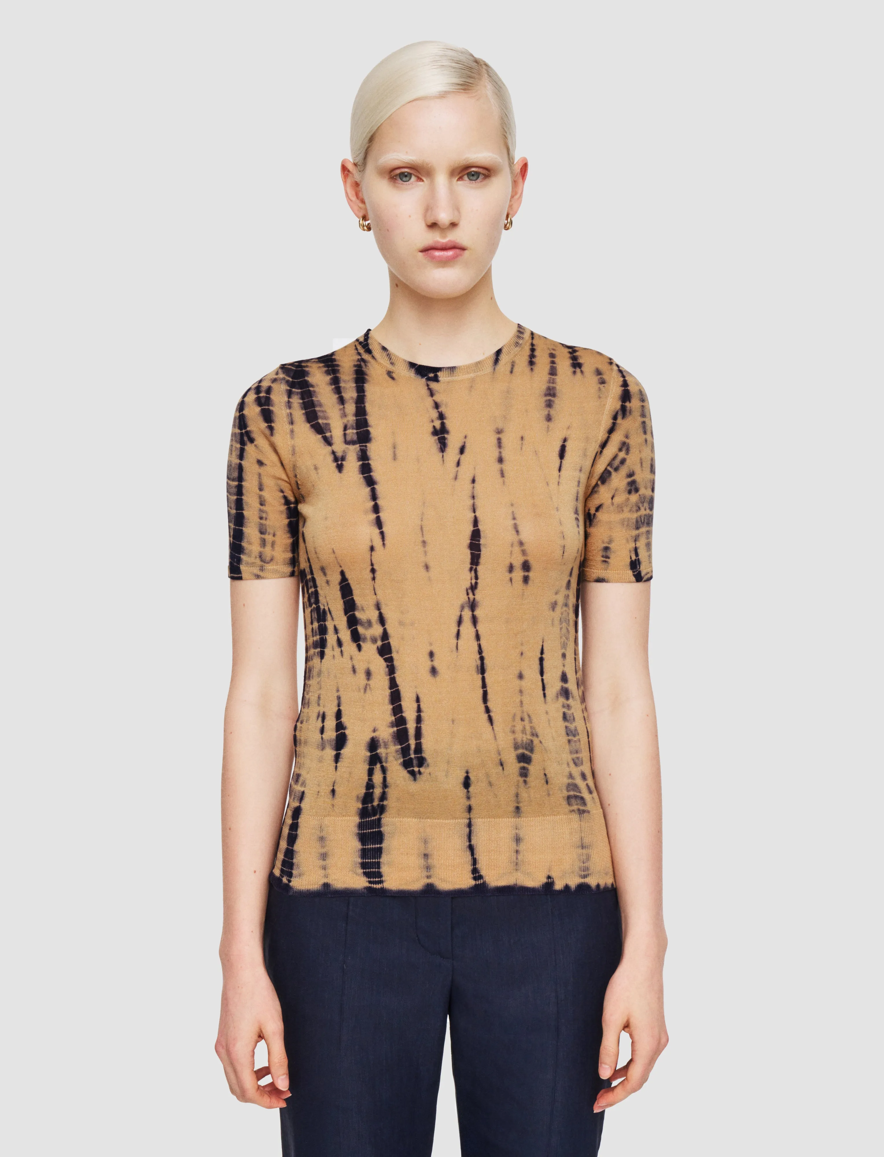 Tie Dye Knitted Top Fabric Softener Compatibility Chart Casual Cool