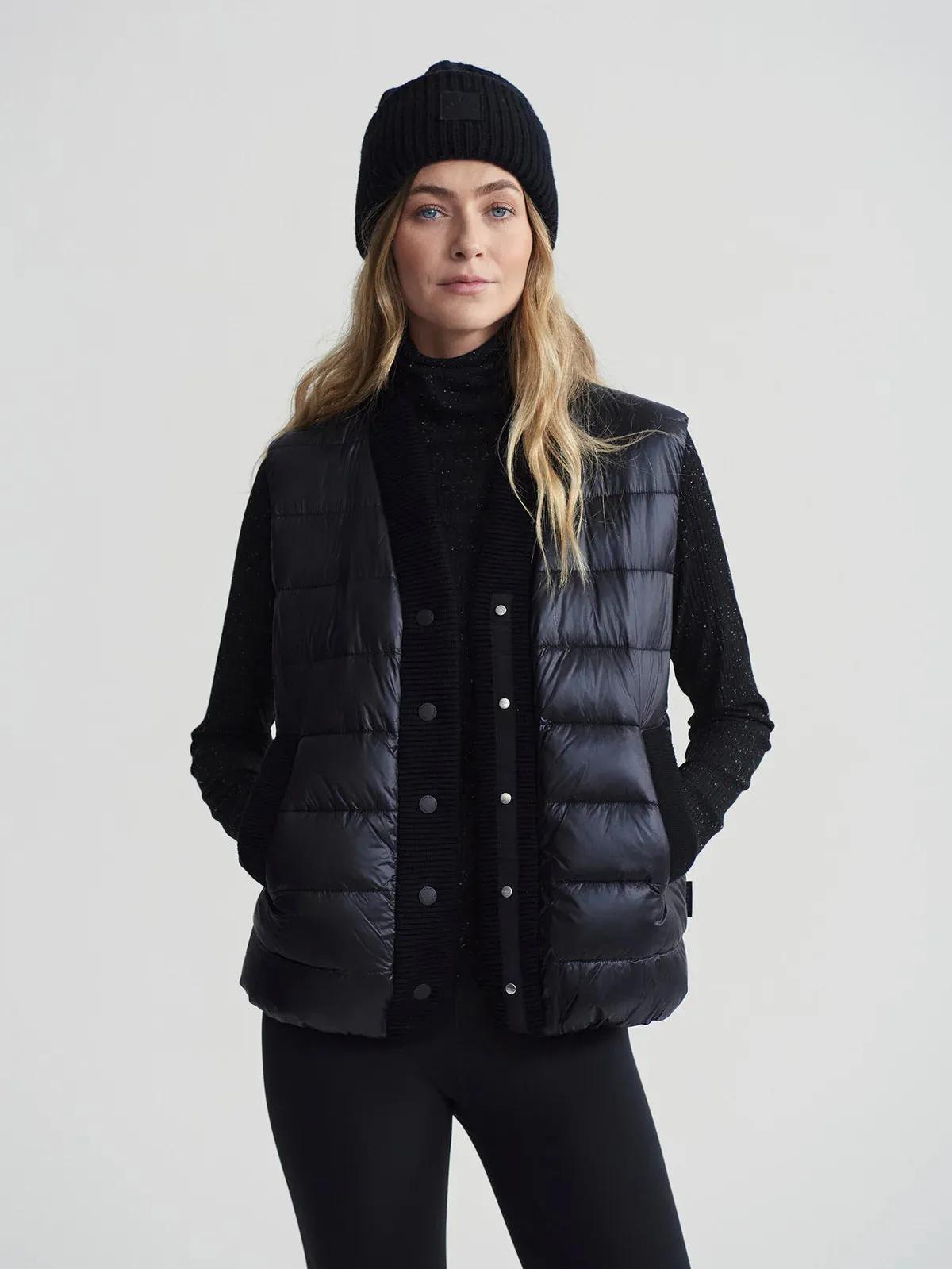 Varley Colwyn Padded Gilet in Black Eco Conscious Dye Process