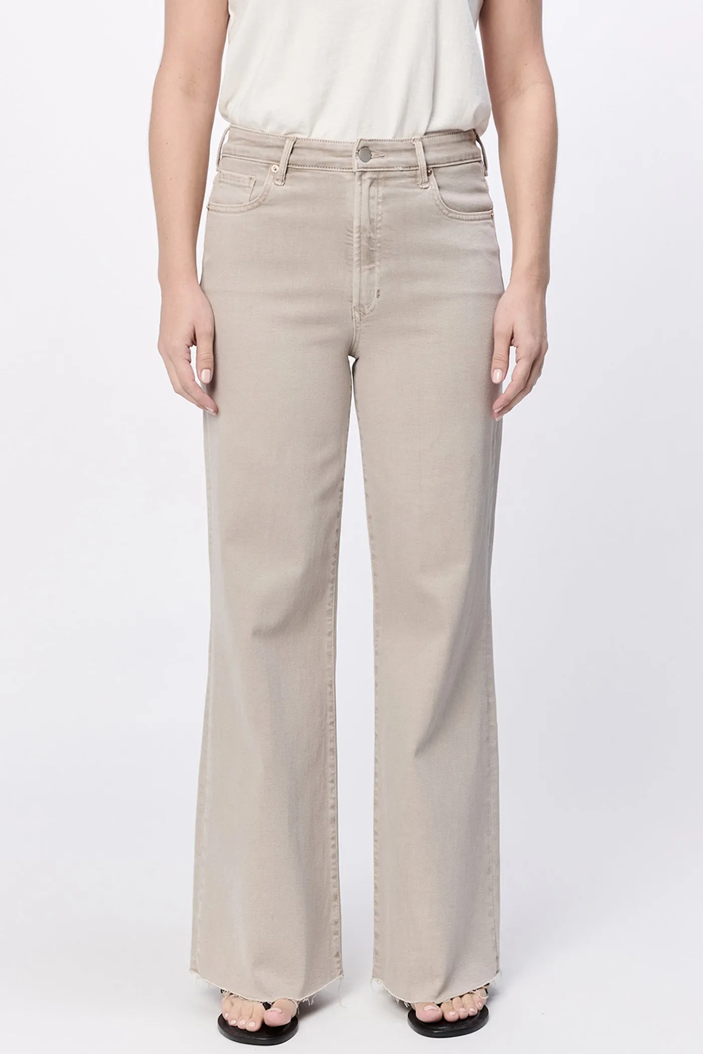 Dear John Fiona Wide Leg Jean in Stone Quality Wear