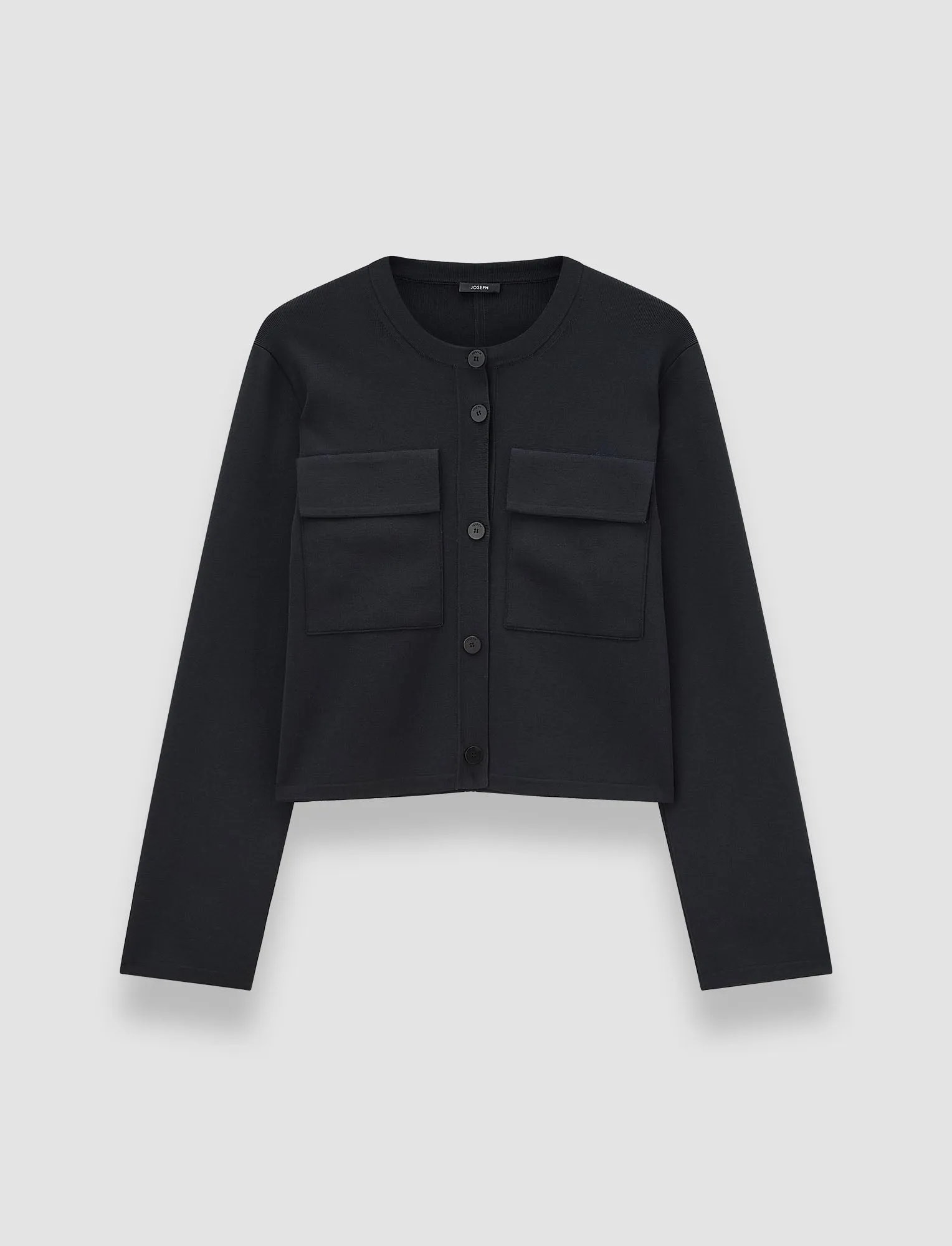 Layered Knit Design Viscose Knit Stretch Cardigan Jacket