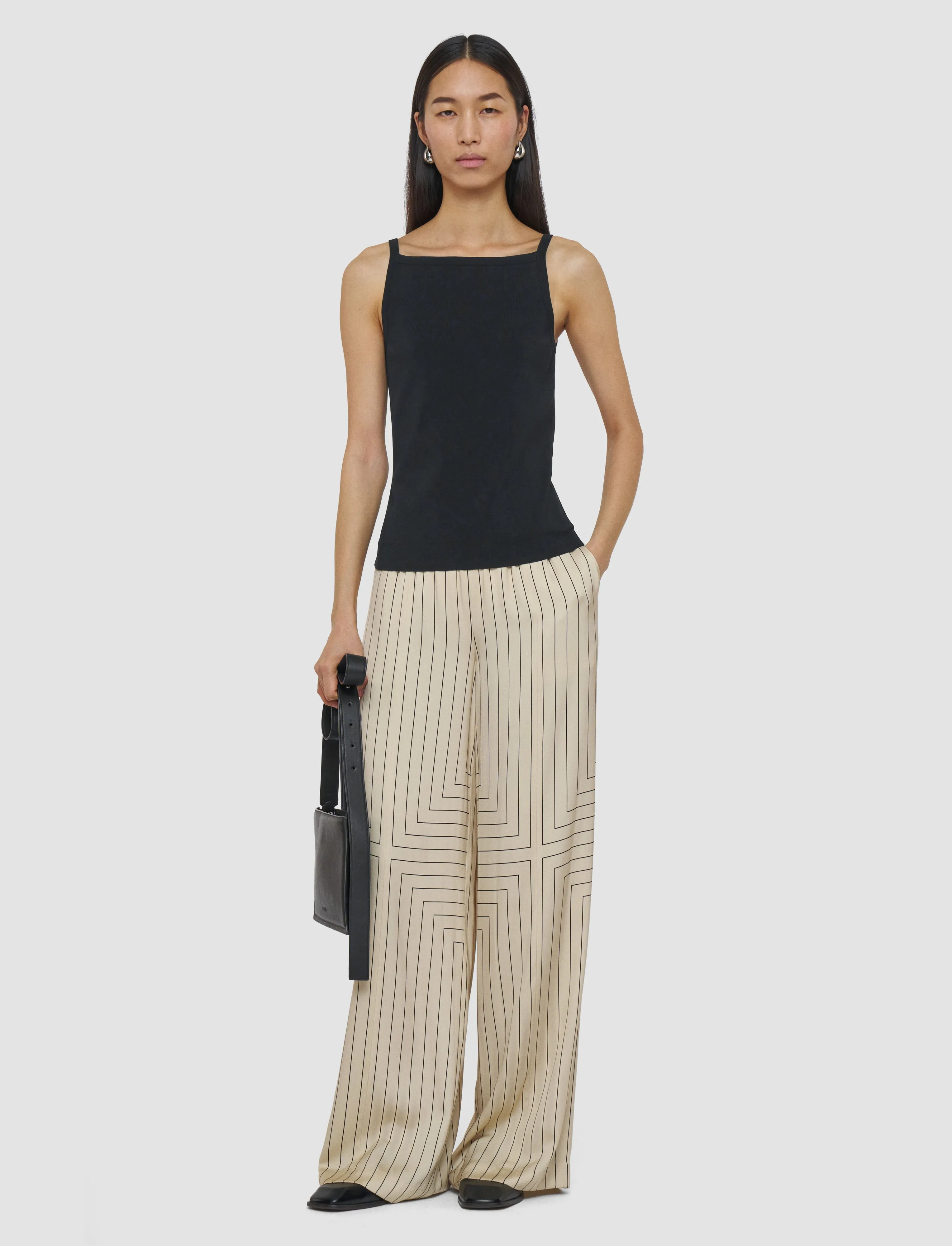 Polished Feel Viscose Knit Stretch Vest Top