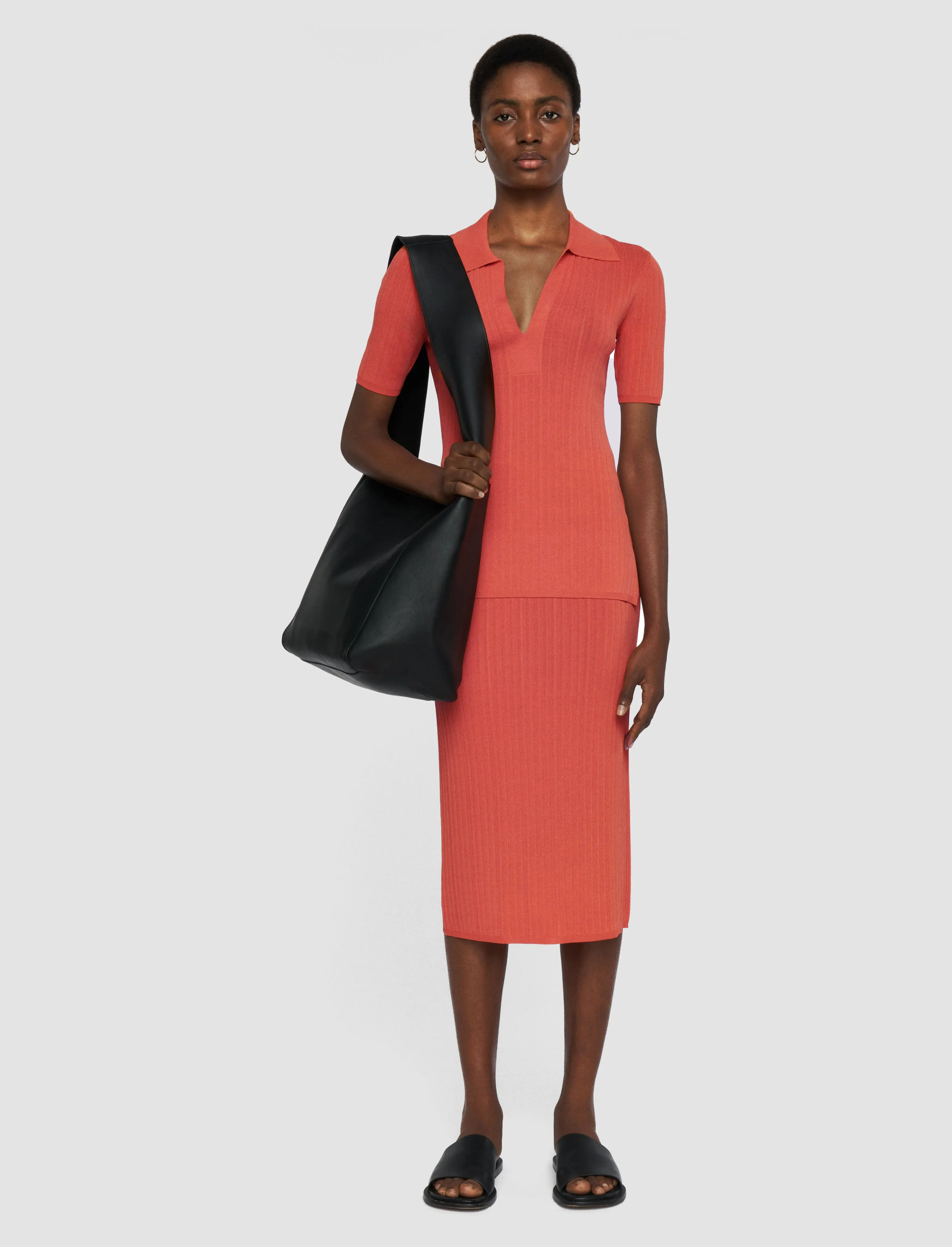 Viscose Rib Knit Skirt HighElasticity Fabric