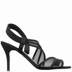 Adjustable Hook and Loop Closure Fast pace VITALIA-BLACK LUSTER SATIN