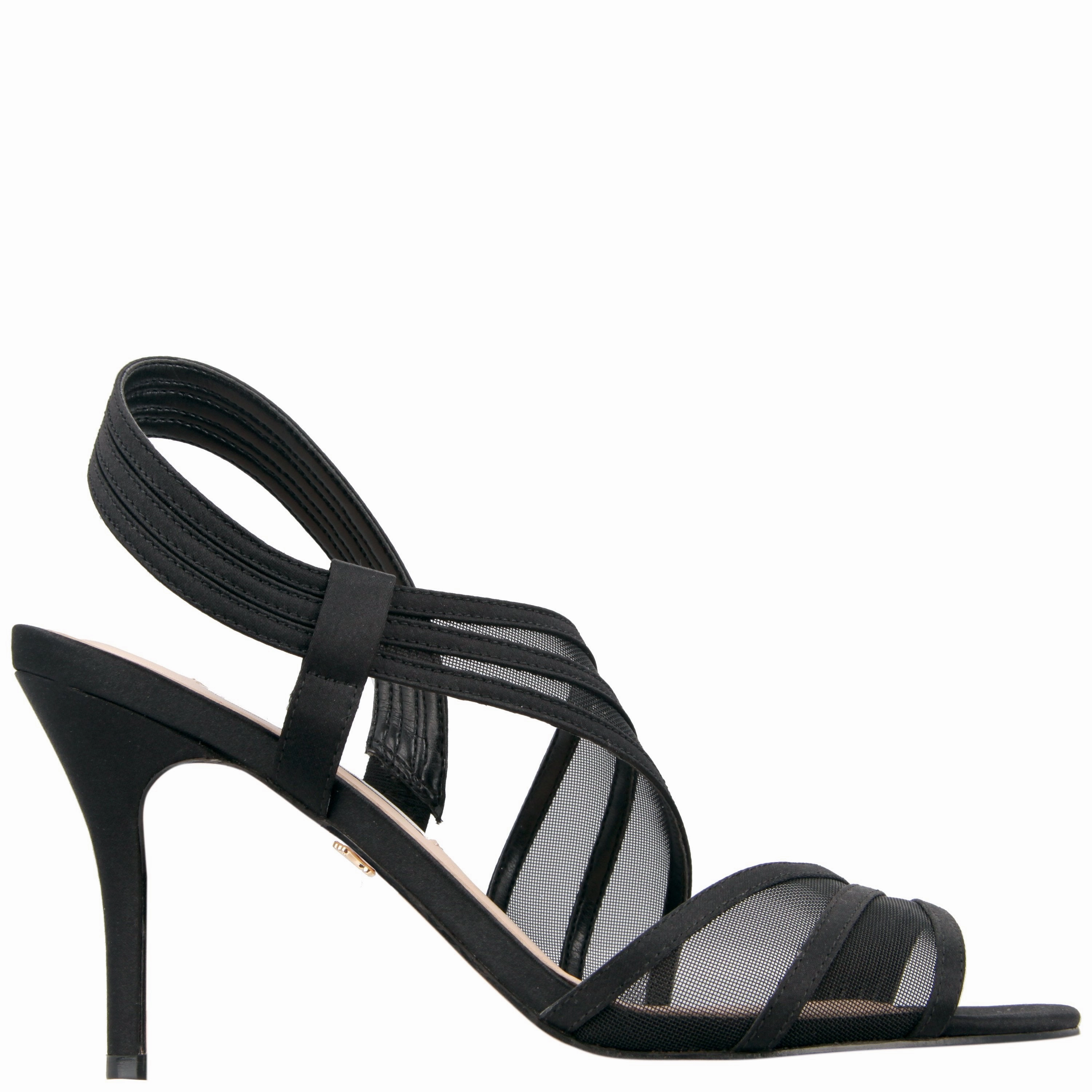 VITALIA-BLACK LUSTER SATIN Flexible Outsole Construction Slip On