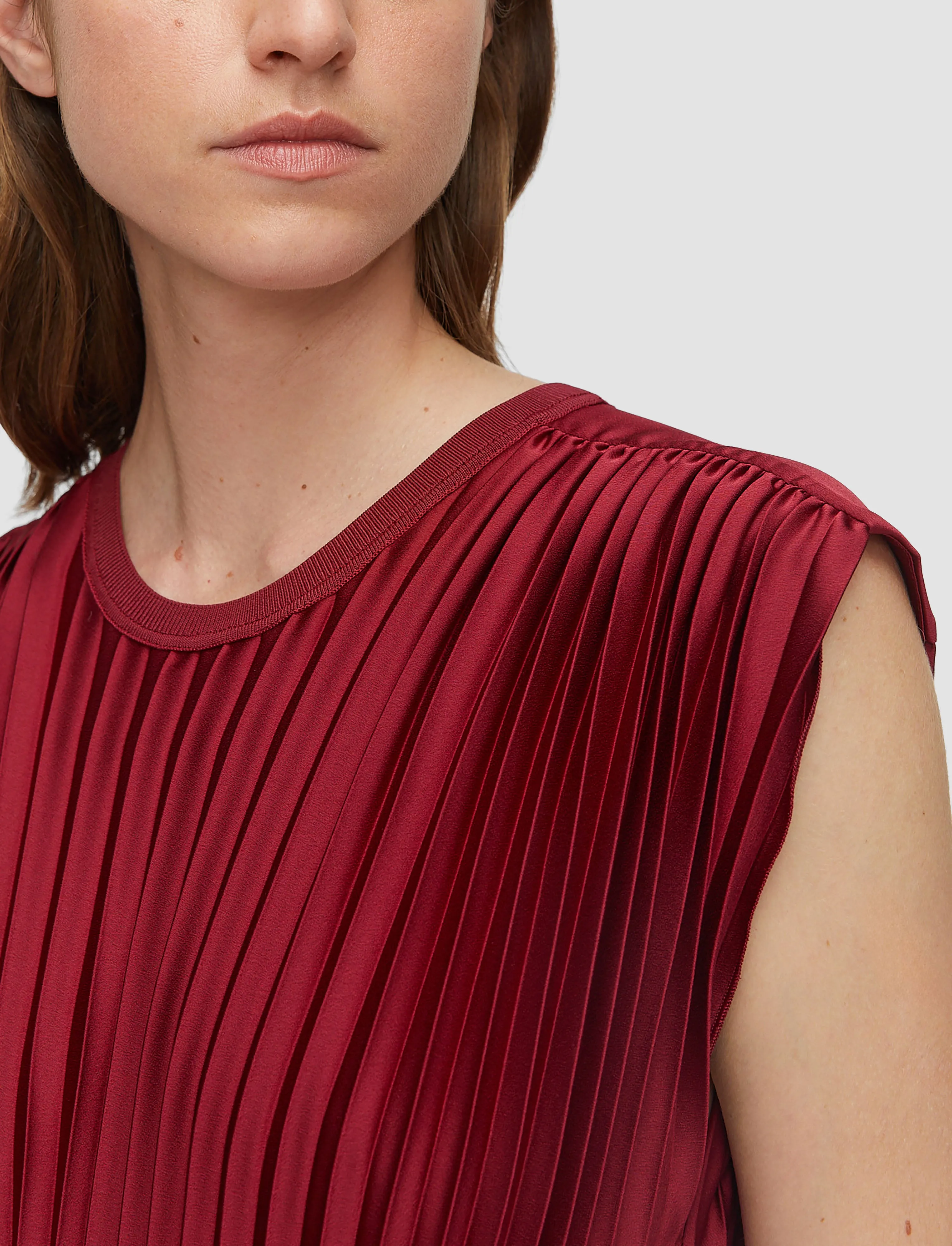 Brushed Interior Layered Knit Design Volta Knit Weave Pliss Dress