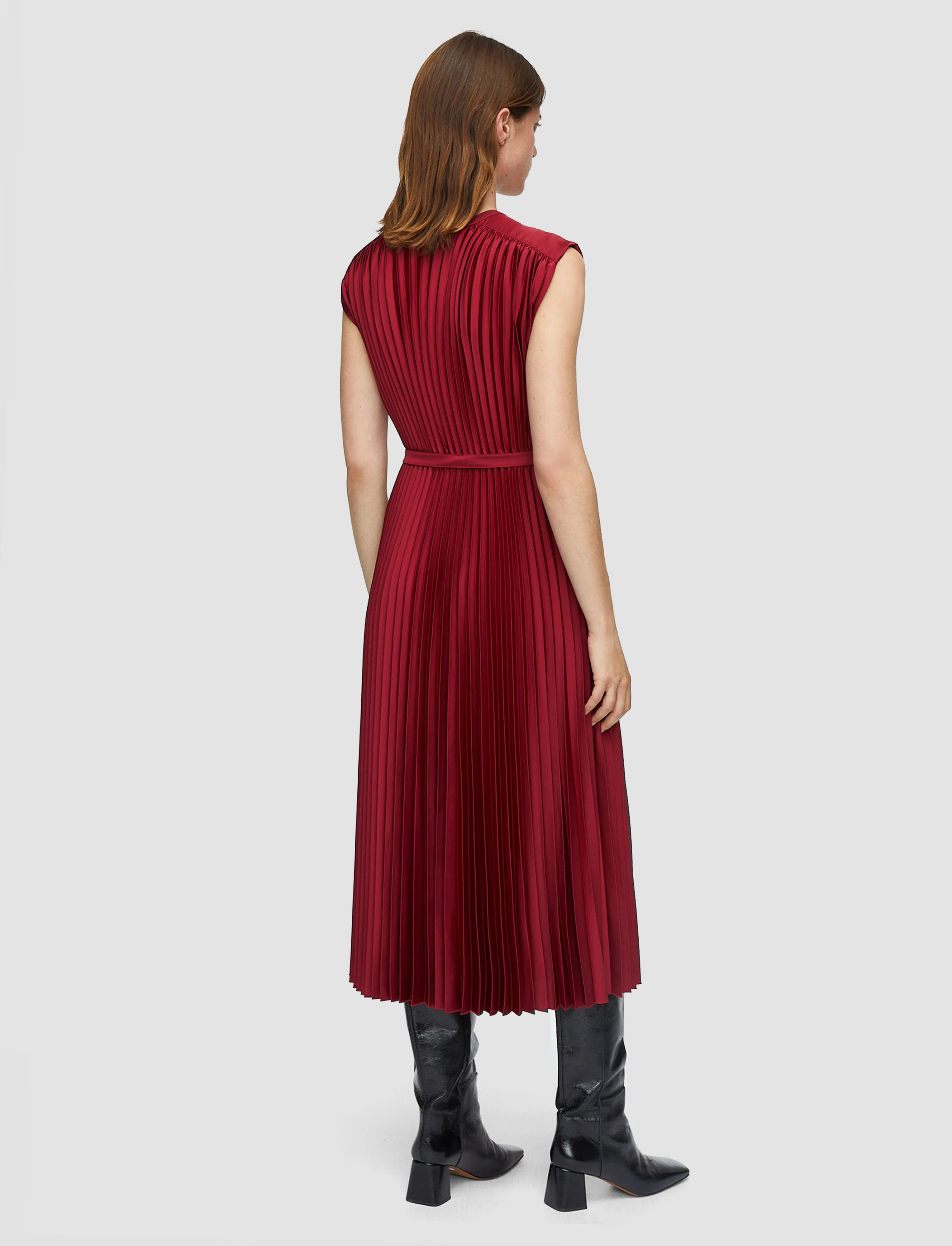 early morning FadeResistant Dye Volta Knit Weave Pliss Dress