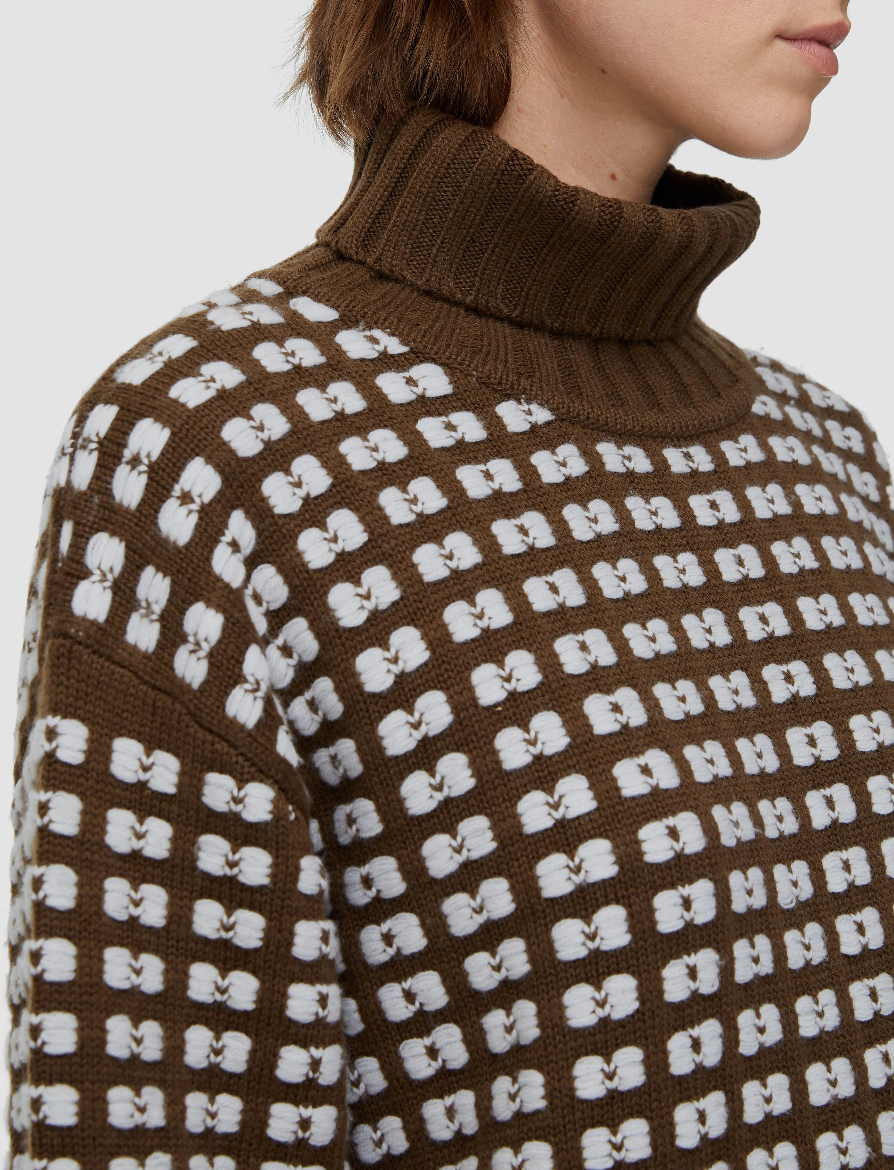 Waffle Knit High Neck Jumper Circular Knit Sustainability Guide