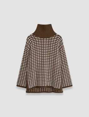 AntiPilling Technology Minimal Fashion Waffle Knit High Neck Jumper
