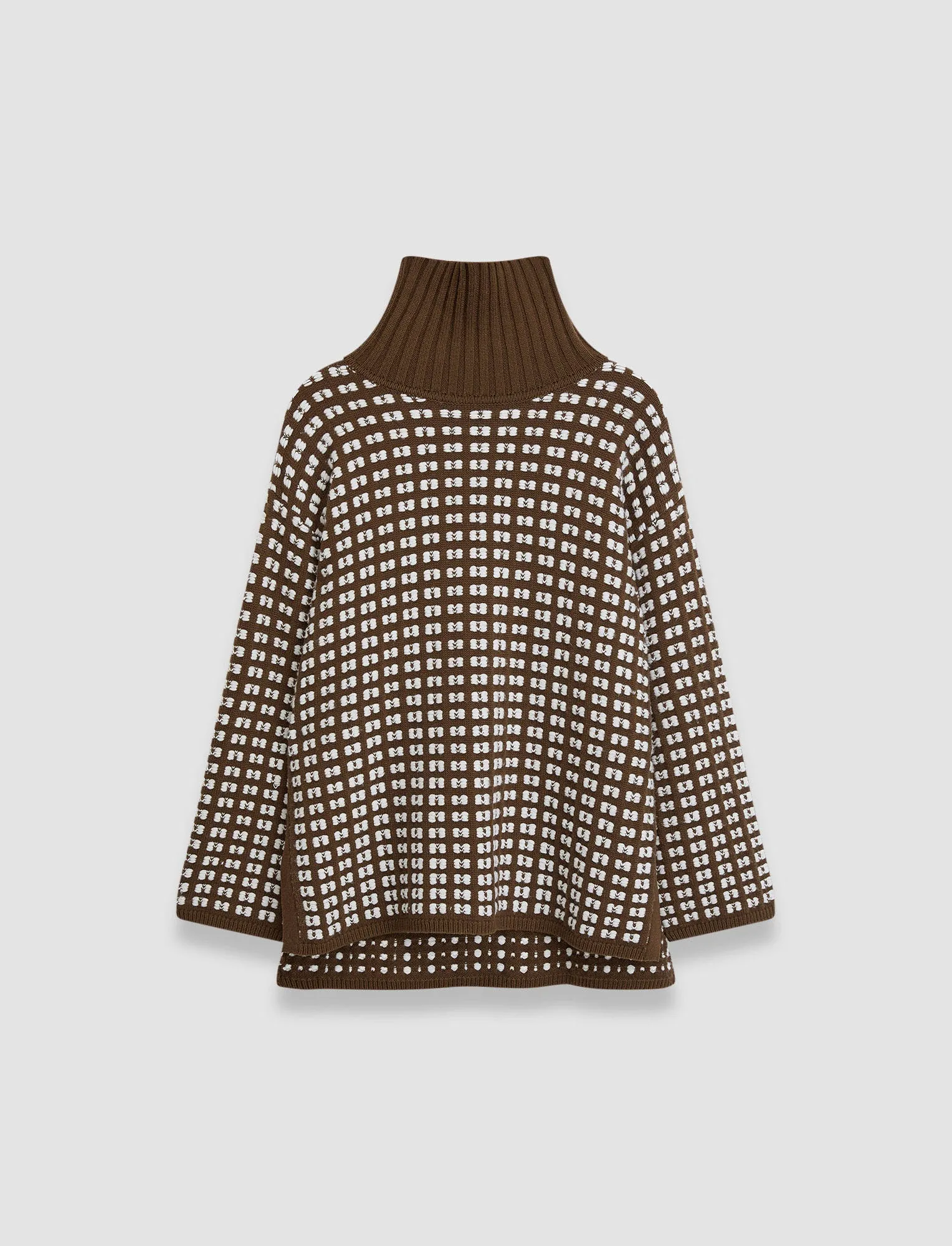 AntiPilling Technology Minimal Fashion Waffle Knit High Neck Jumper