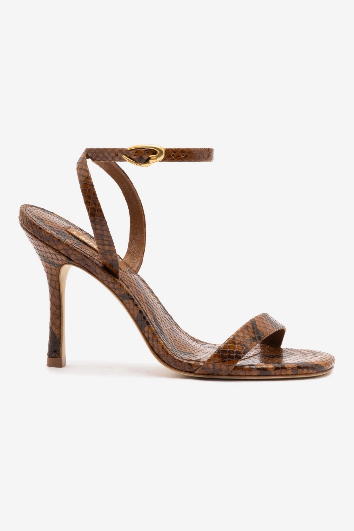 Flexible Sole Slip Resistant Traction Veronina Sandal In Oud Python Embossed Leather