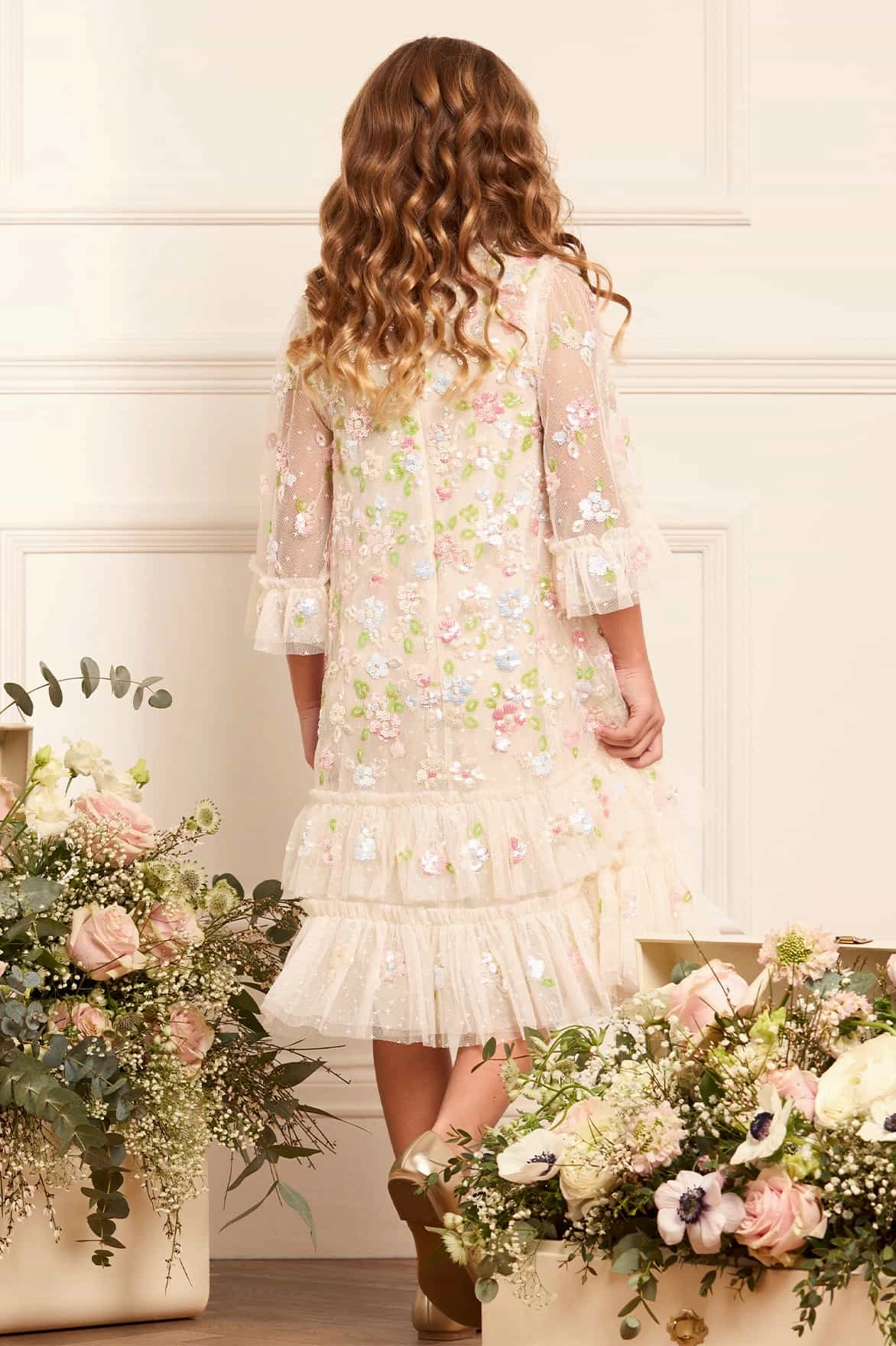 CompressionTechnology Sequin Bloom Kids Dress