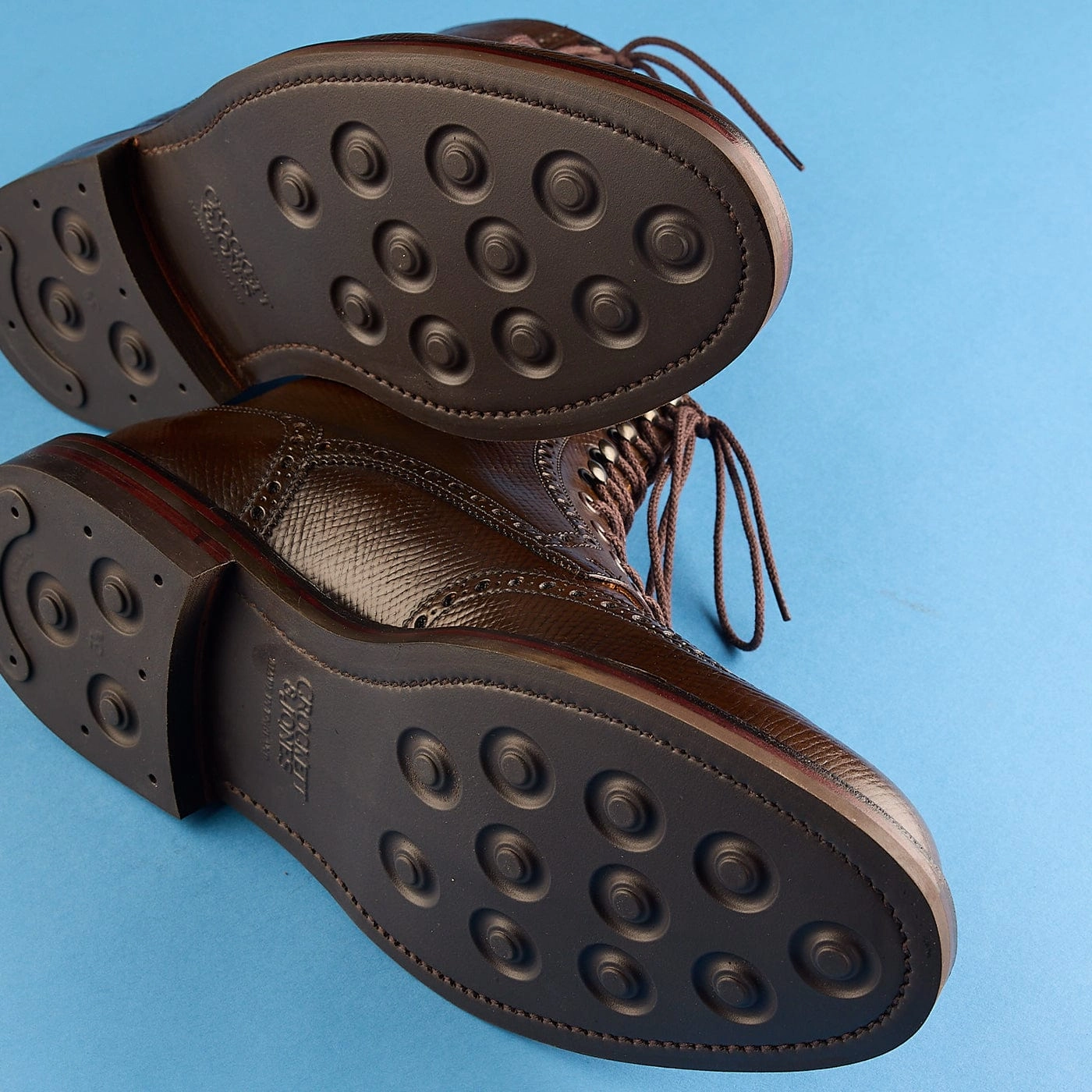 Lightweight EVA Material Islay Dark Brown Hatch Grain Cordovan