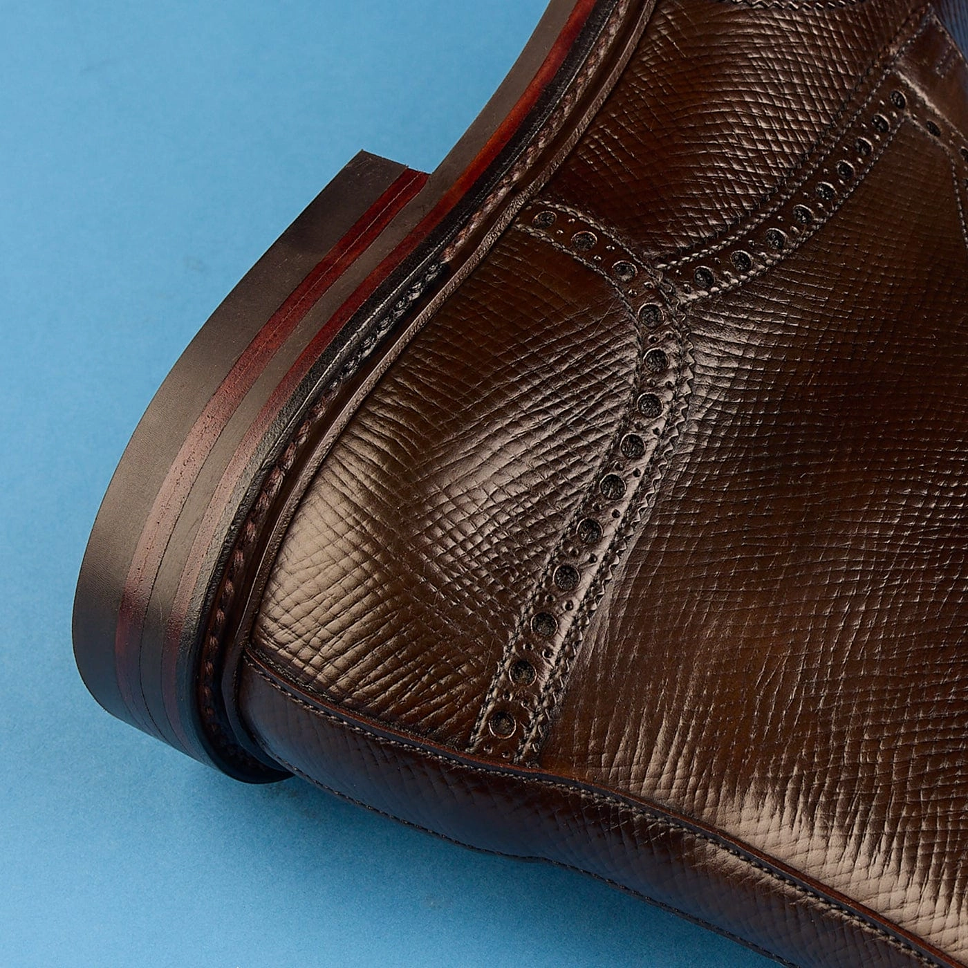 ground grip Comfort Lining Remote Hiking Islay Dark Brown Hatch Grain Cordovan