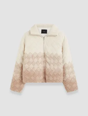Moisture wicking Weave Knit Puffer Jacket