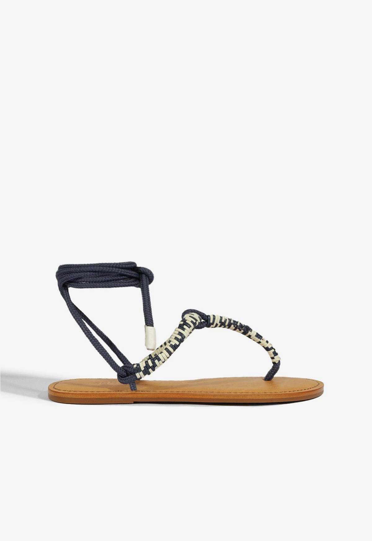 Claire Blue Flat Sandal Icon Edge