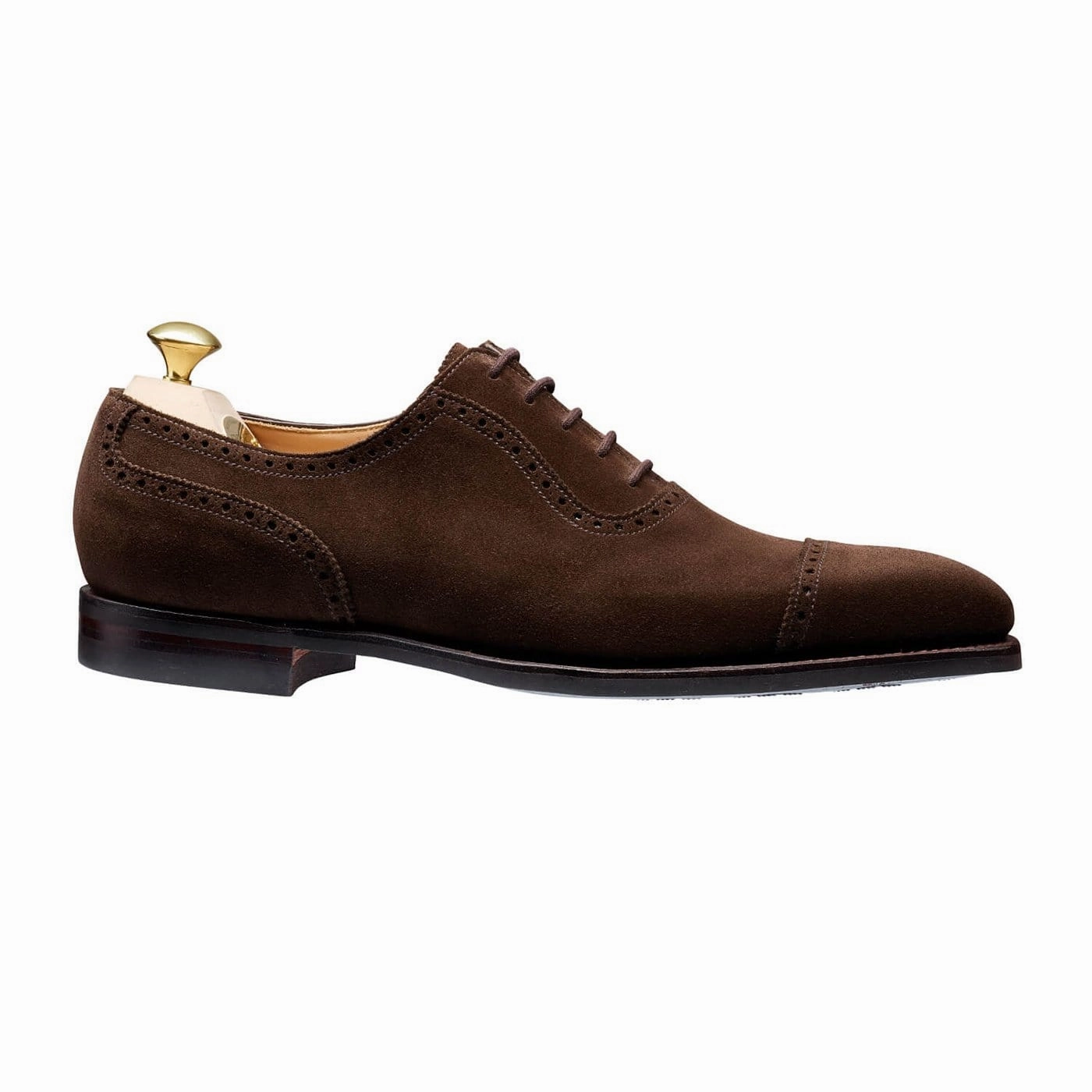 Westbourne Dark Brown Calf Suede Modern Look