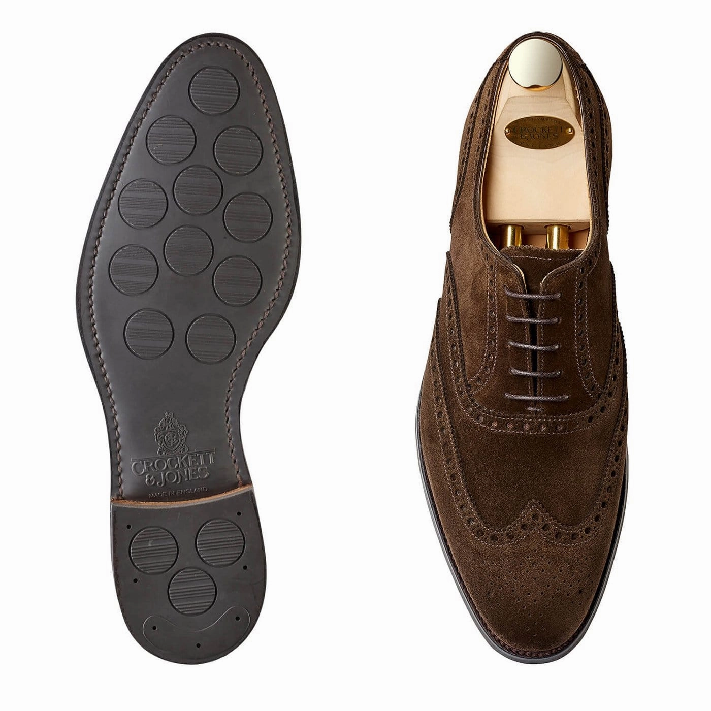 Leather Work Shoes Westgate 2 Dark Brown Calf Suede