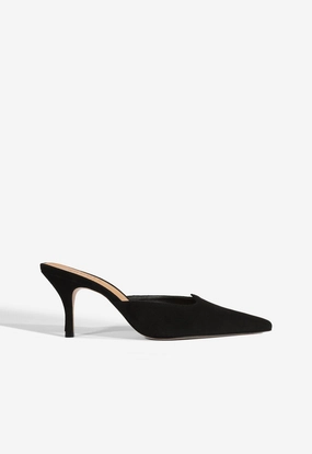 Galaxy Tone Ergonomic Shape Buffy Mid Stiletto Black Pump