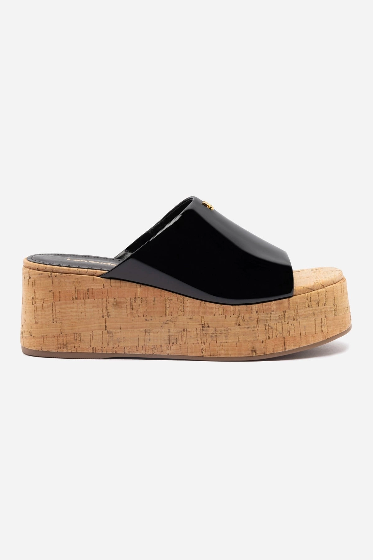 Charli Mule In Black Patent Leather Modern Breathable Road Trip