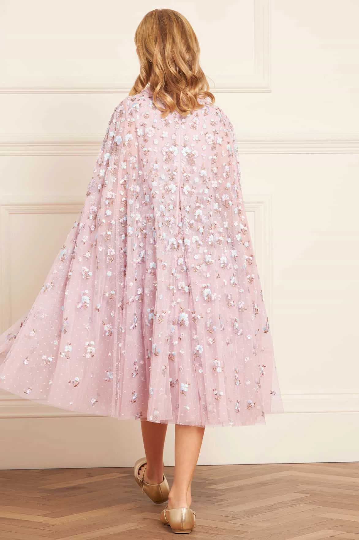 Dahlia Ditsy Cape Kids Dress Easy Wear