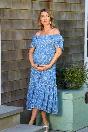 Classic Grace Natural Style Matilda Dress / Dockside Blue