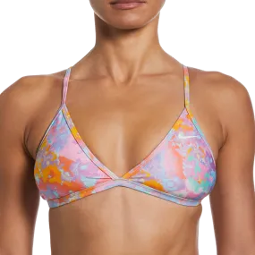 Women's Multi Print Lace Up Tie Back Top Mold Resistant Padding