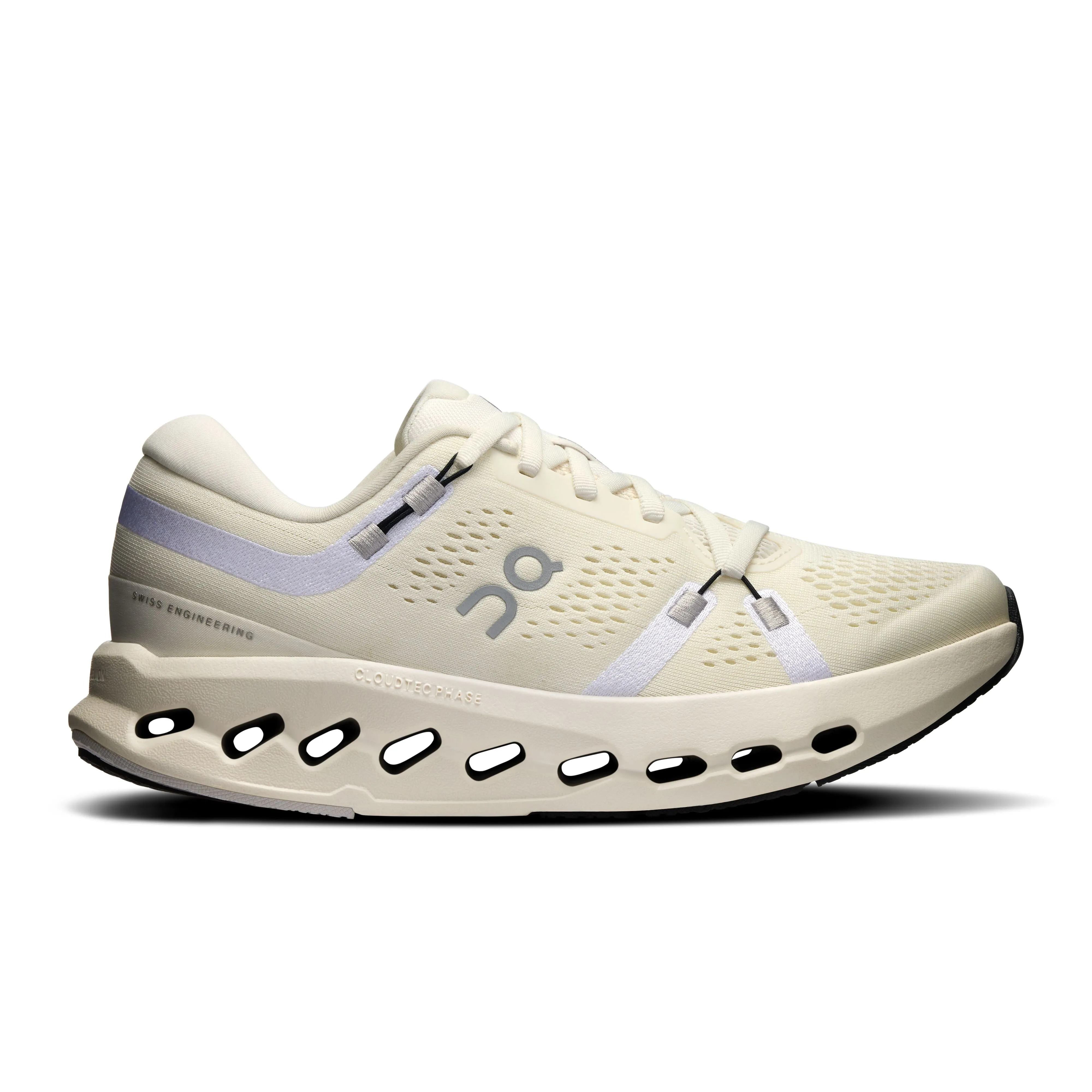 Women's On Cloudsurfer 2 Running Shoe in Ivory | Ivory ConvertibleCollar Comfortable Fabric