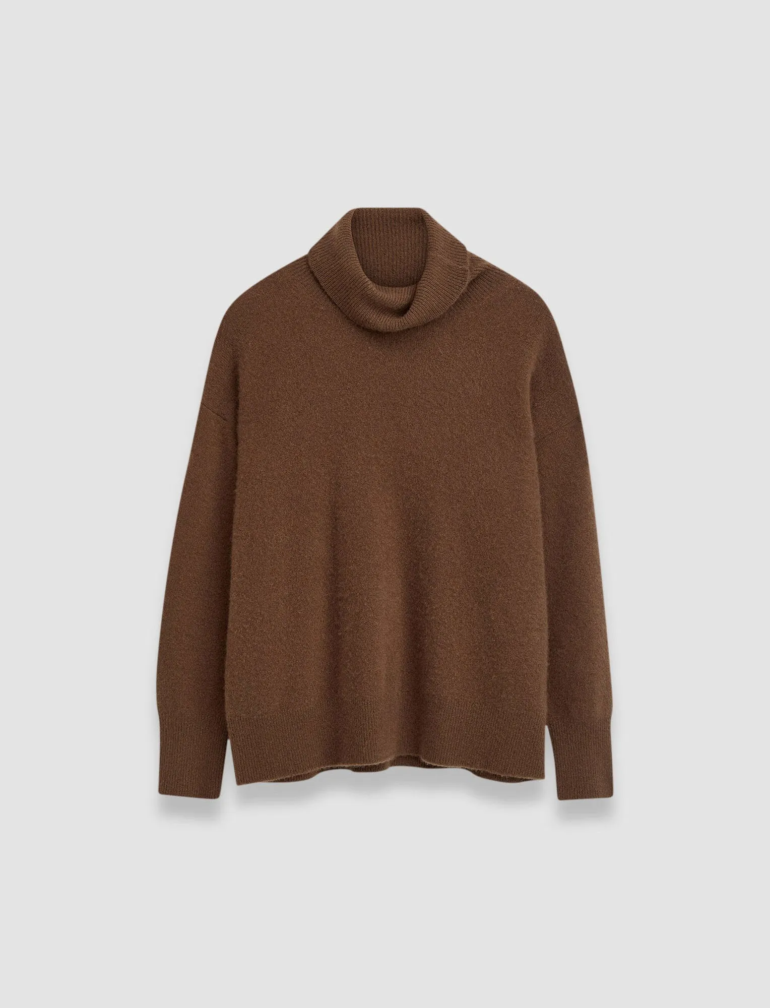 Brushed Cashmere High Neck Jumper Layered Collar Option