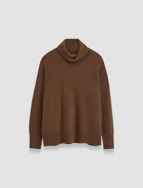 Brushed Cashmere High Neck Jumper Layered Collar Option