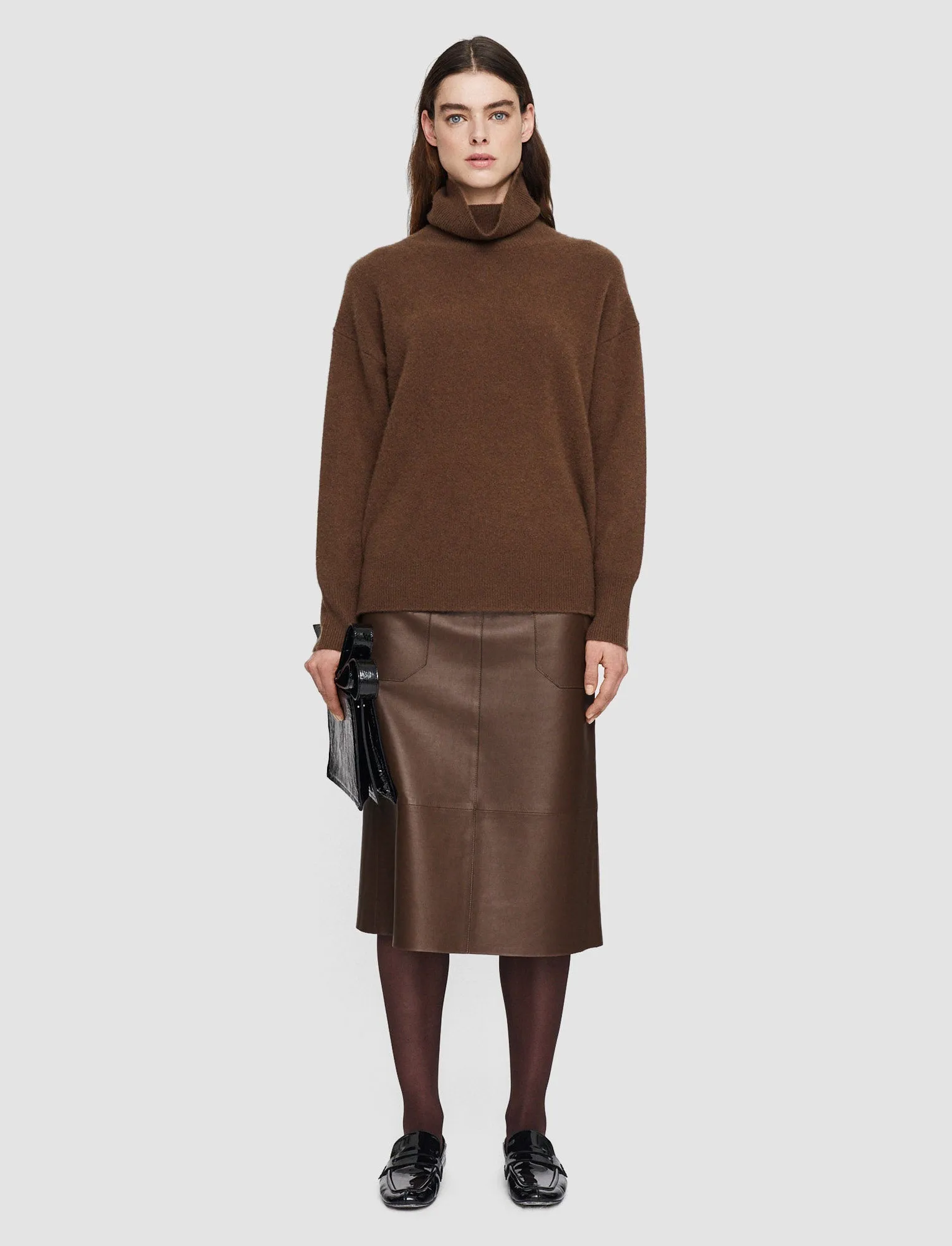 Smart Look Brushed Cashmere High Neck Jumper