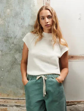 StretchTechnology Turtleneck Knit Top with Wool and Alpaca