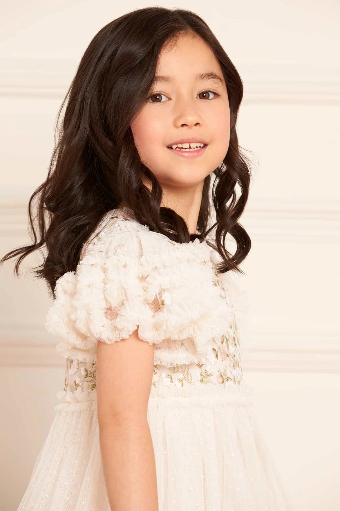 Posy Bodice Kids Dress Brushed Inner Layer