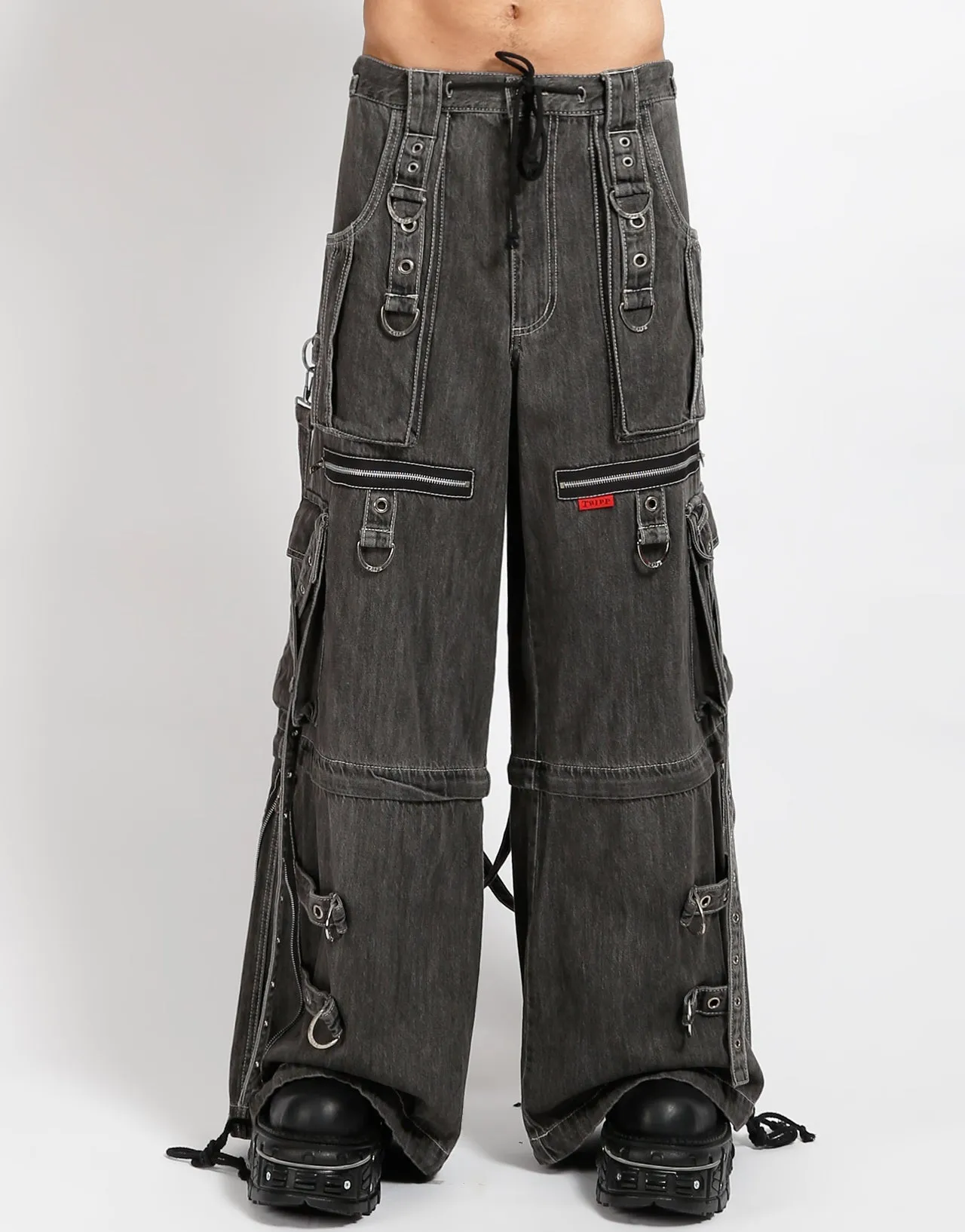 X-STRAP PANT BLACK DENIM AntiPillingFabric Tough Wear