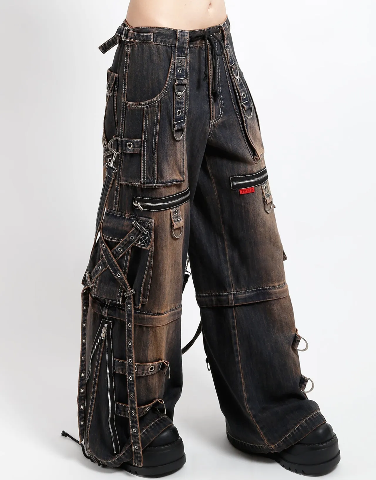 Air Circulation Non Bulk X-STRAP PANT DIRTY WASH BLUE DENIM