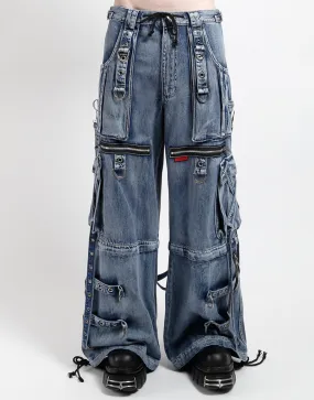 X-STRAP PANT FOG WASH INDIGO DENIM StretchWaistband