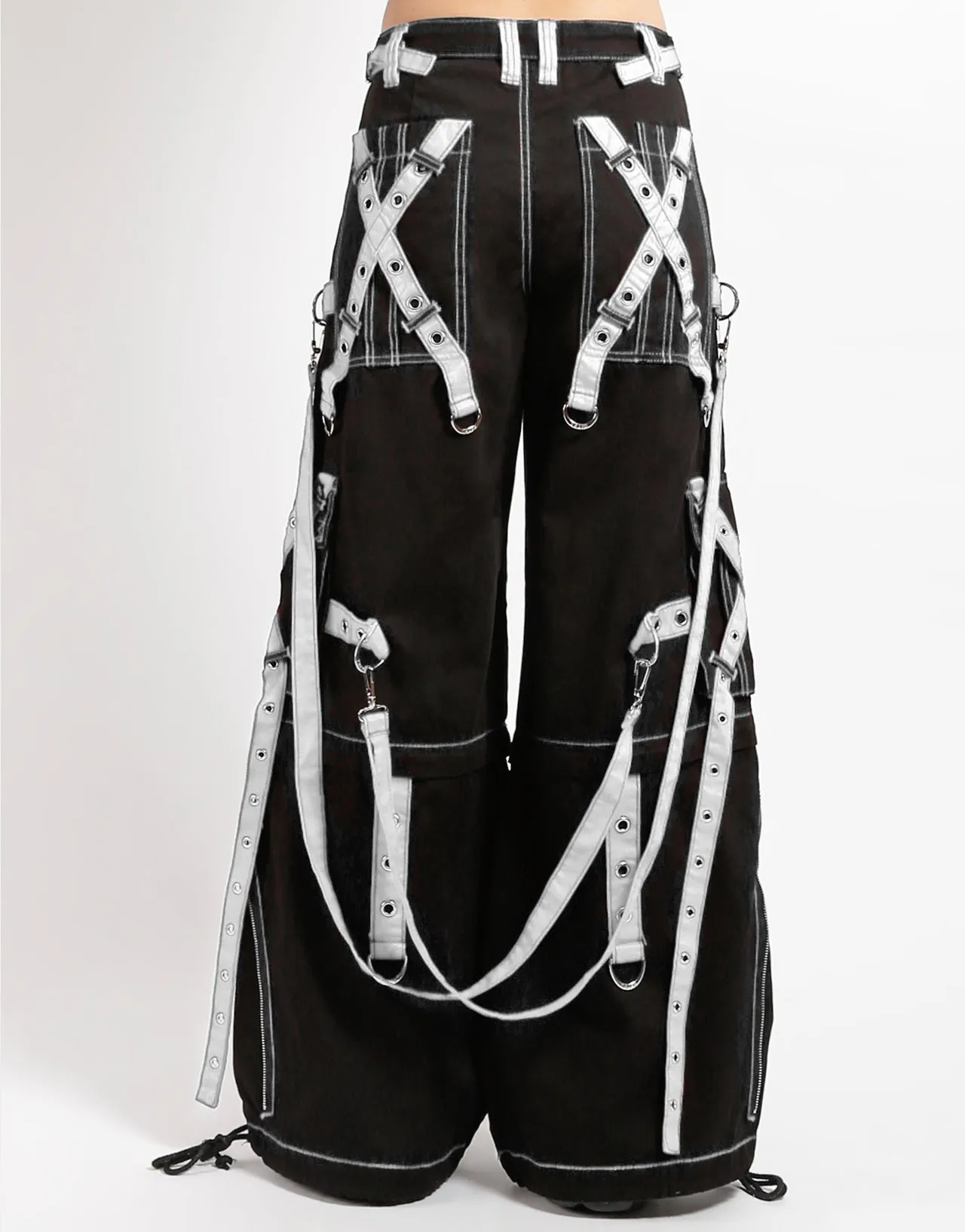 X-STRAP ZIP OFF PANT BLACK/WHITE BreathableFabric