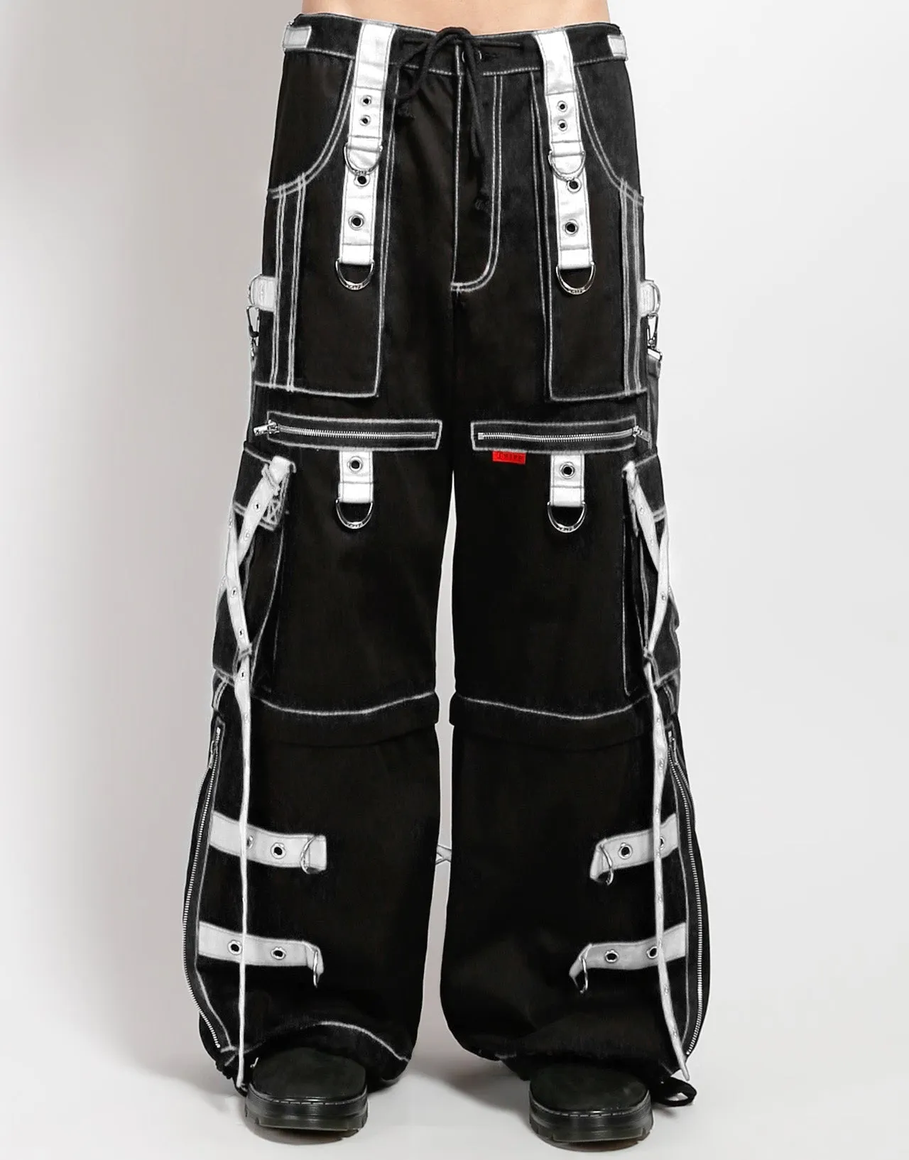 Recycled fibers X-STRAP ZIP OFF PANT BLACK/WHITE